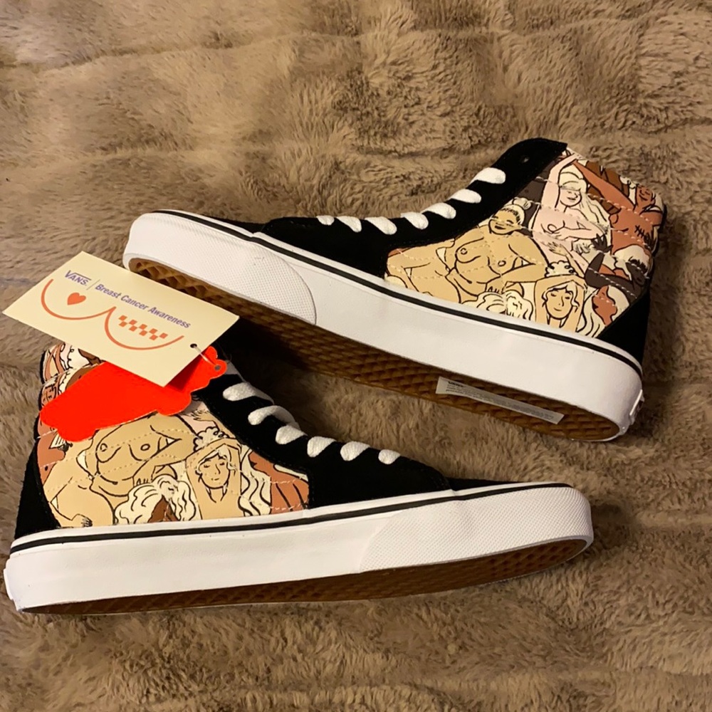 Breast Cancer Awareness Vans High Tops